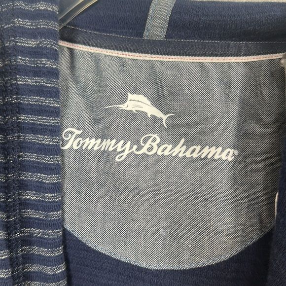 Tommy Bahama Men’s Stinson Stripe Hoodie color is ocean deep. Size medium. NWT. - Picture 4 of 11